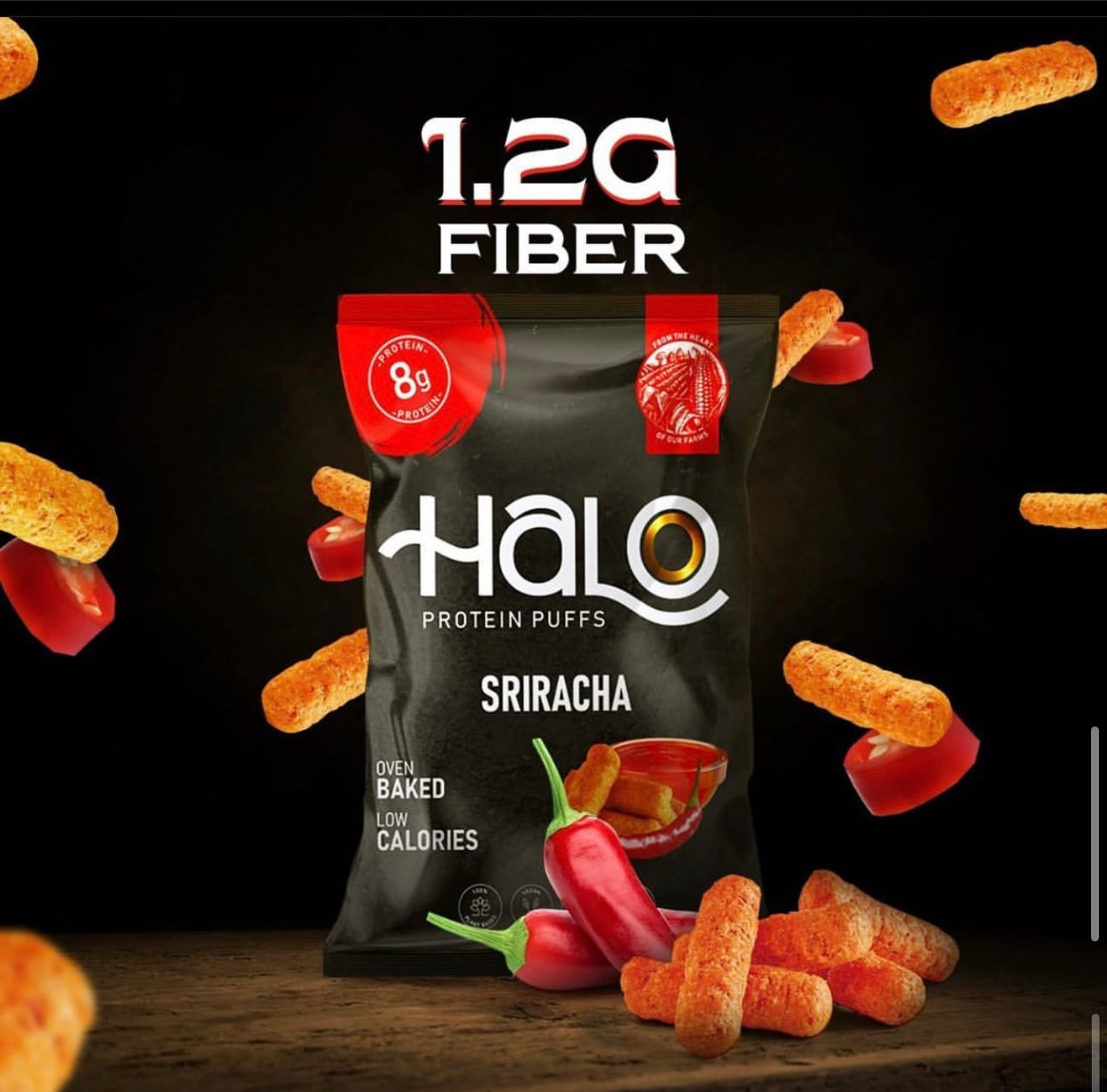 Halo Protein Puffs Sriracha